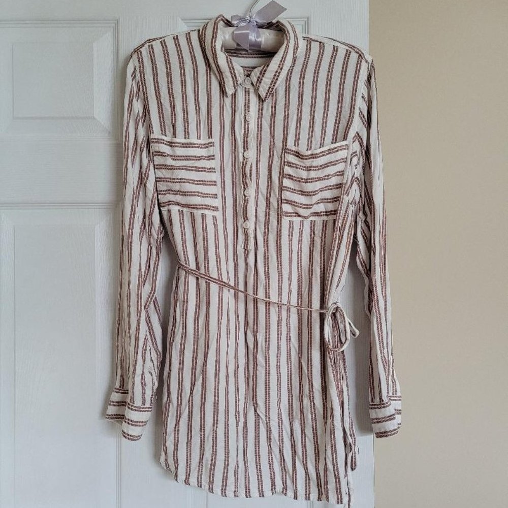 Isabel Maternity Women's XL Button Down Top W/Tie
